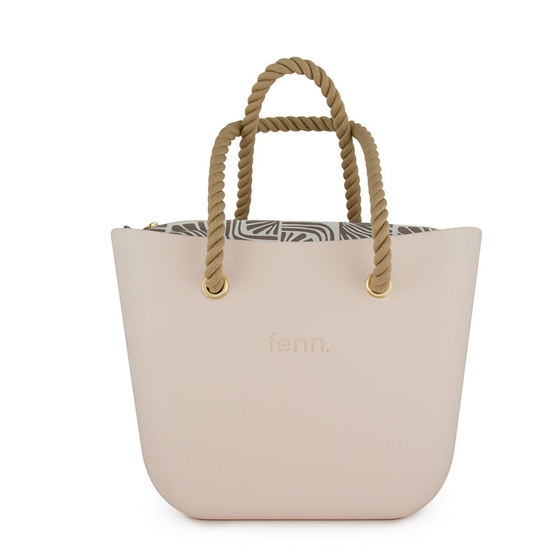 Original Collection – Nude – Pattern Inner – Gold Zip – Beige Rope
