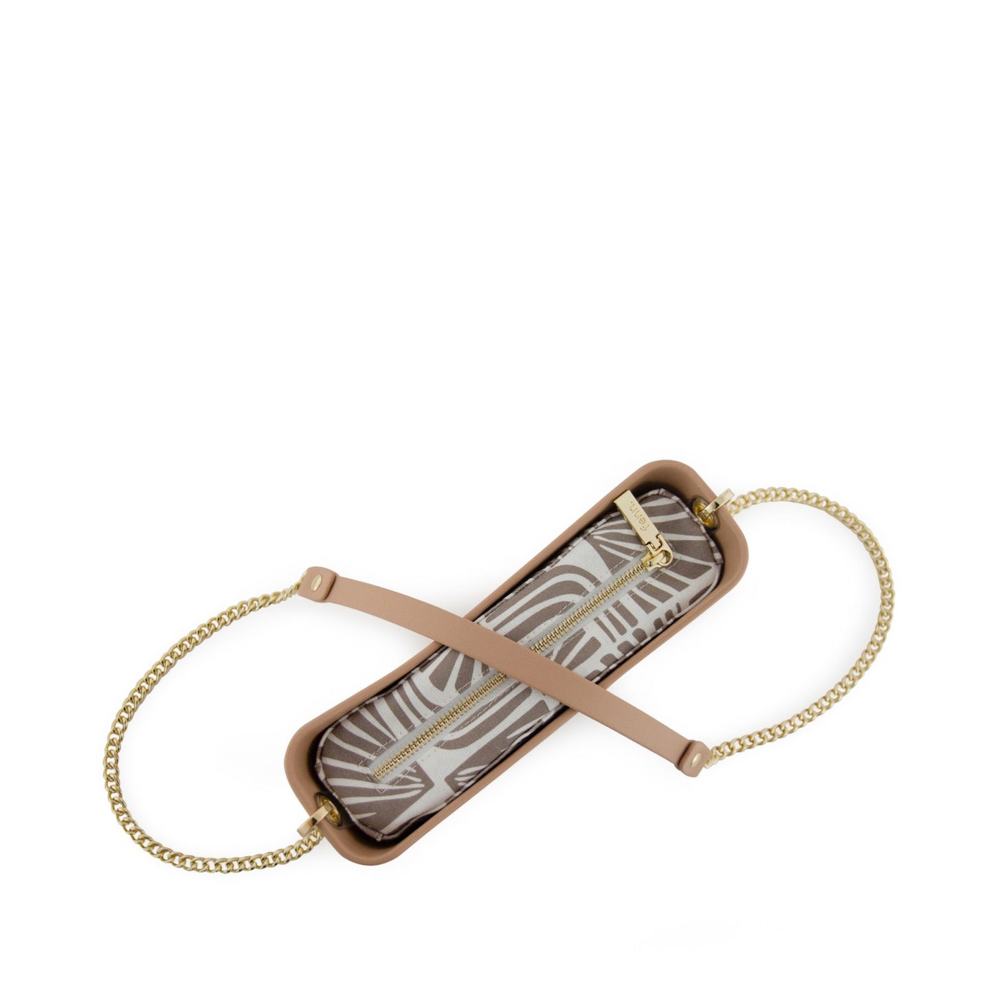 Classic Collection – Mocha – Pattern Inner – Gold Zip – Mocha/Gold Chain