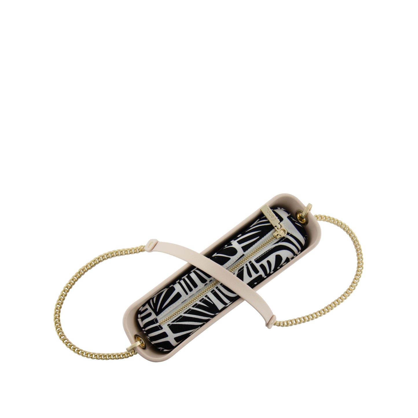 Classic Collection – Nude – Pattern Inner – Gold Zip – Nude/Gold Chain