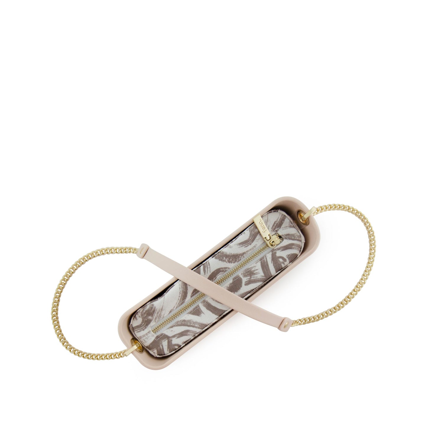 Classic Collection – Nude – Pattern Inner – Gold Zip – Nude/Gold Chain