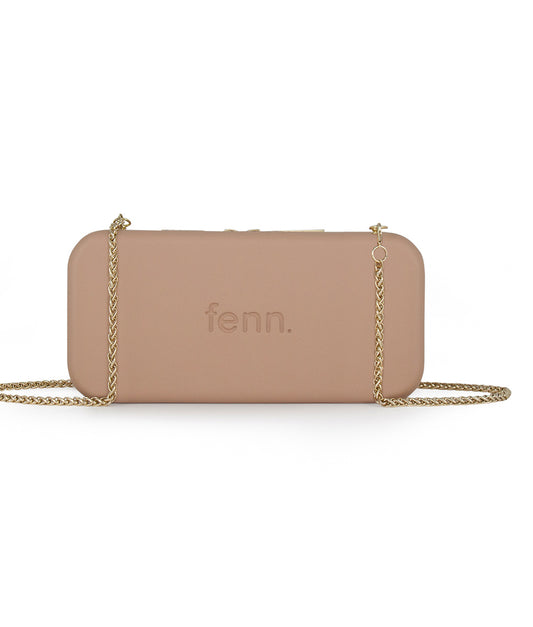 Wallet – Mocha – Gold Zip – Gold Chain