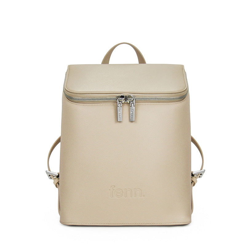 Back Pack-Satchel – Oatmeal – Silver Zip