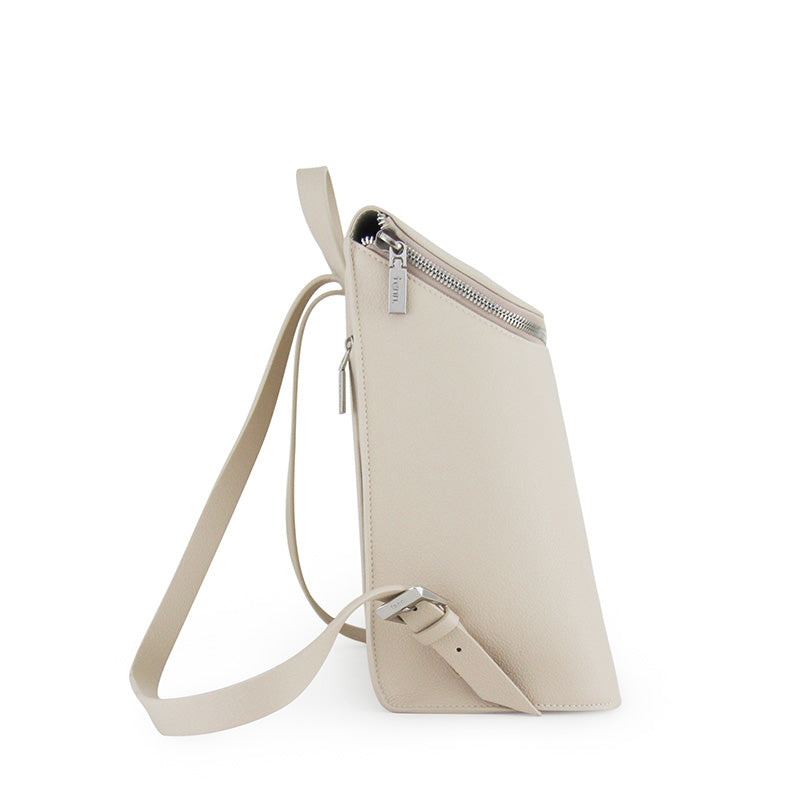 Back Pack-Satchel – Oatmeal – Silver Zip