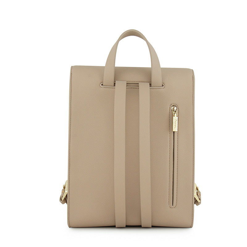 Back Pack-Satchel – Light Stone – Gold Zip