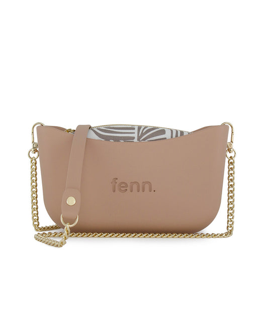 Classic Collection – Mocha – Pattern Inner – Gold Zip – Mocha/Gold Chain