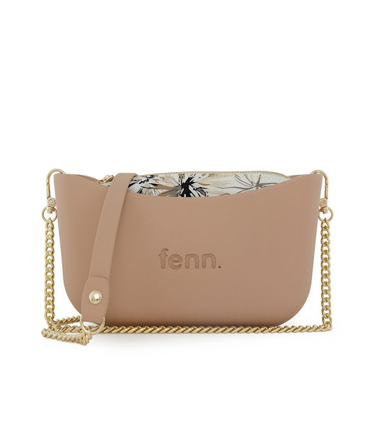 Classic Collection – Mocha – Pattern Inner – Gold Zip – Mocha/Gold Chain