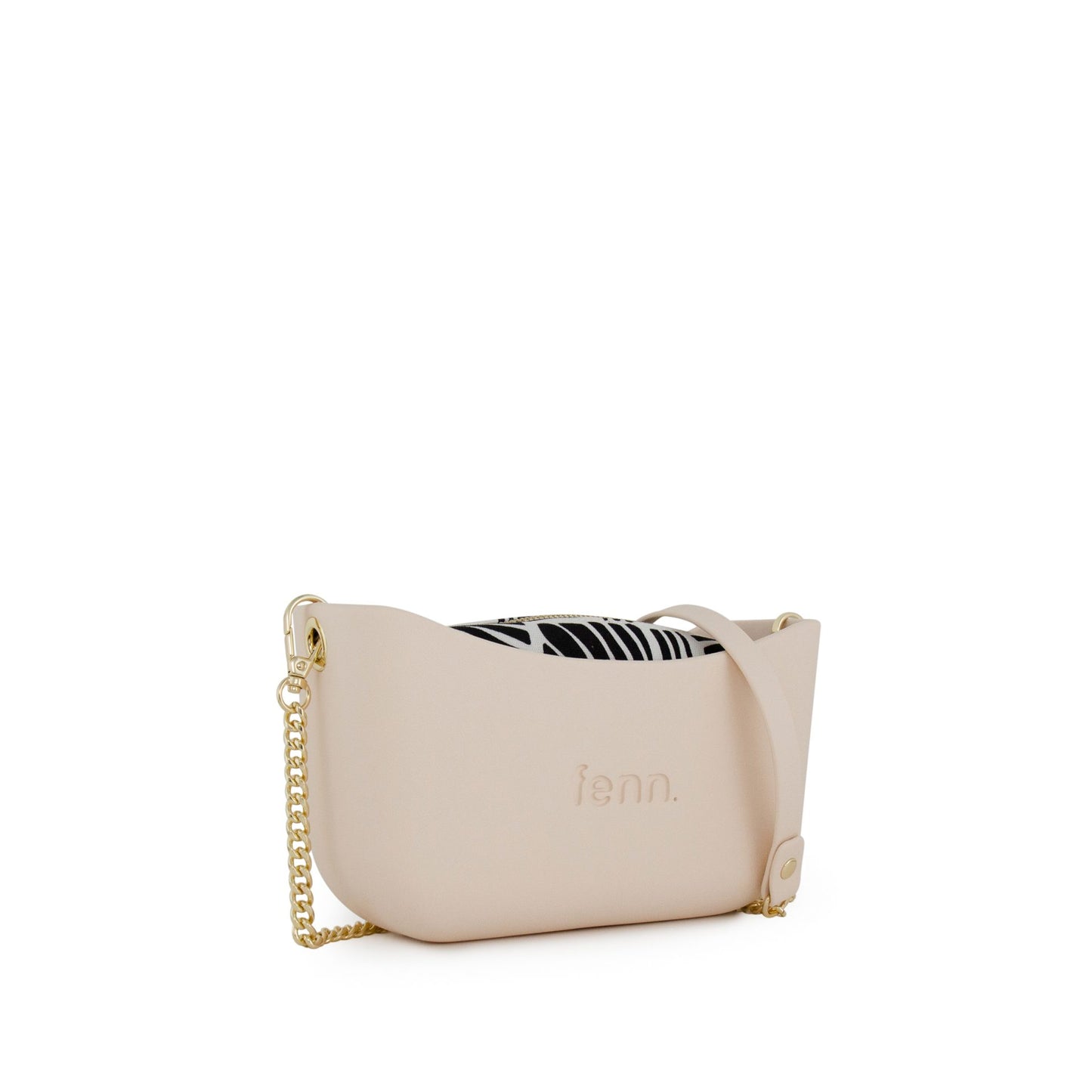 Classic Collection – Nude – Pattern Inner – Gold Zip – Nude/Gold Chain