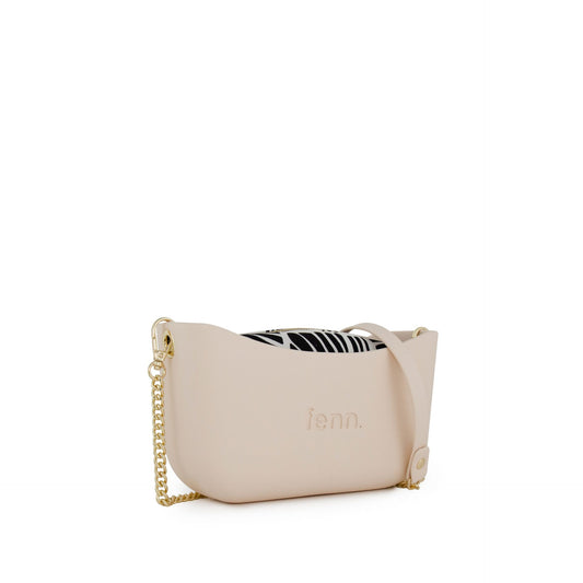 Classic Collection – Nude – Pattern Inner – Gold Zip – Nude/Gold Chain