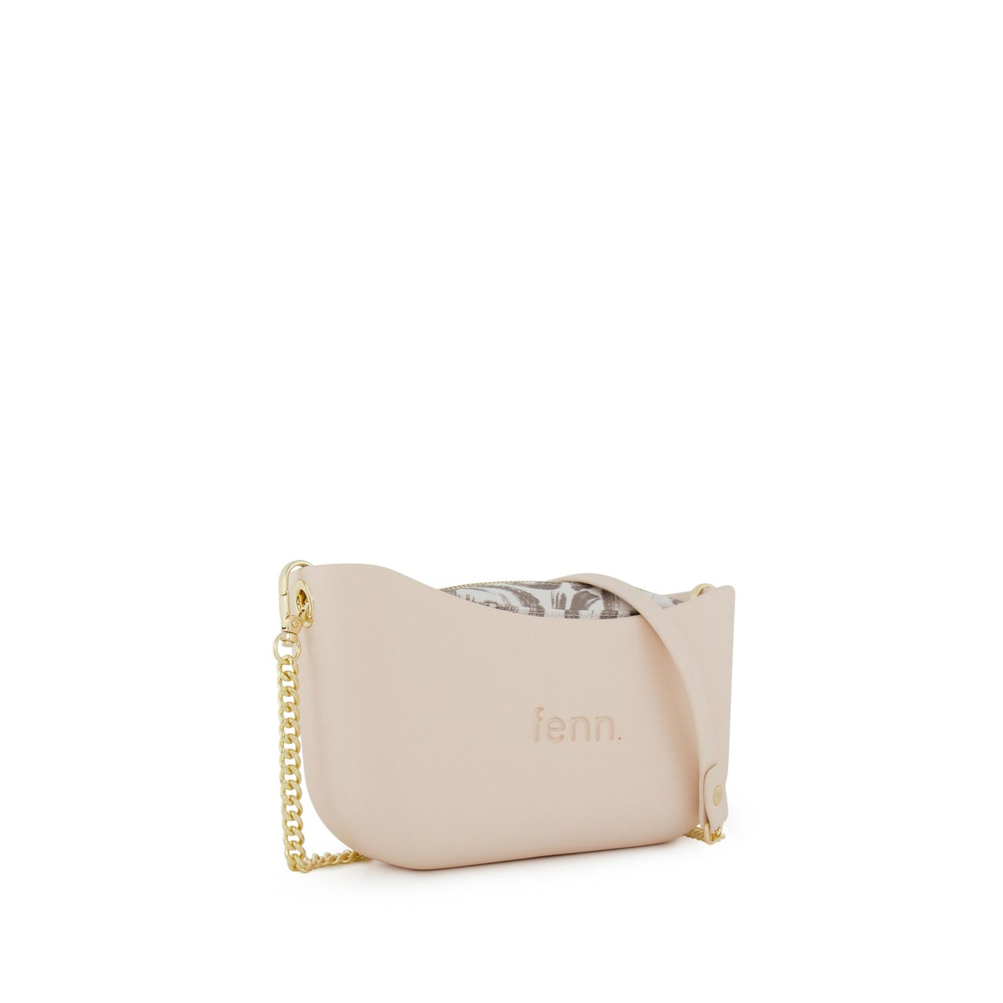 Classic Collection – Nude – Pattern Inner – Gold Zip – Nude/Gold Chain