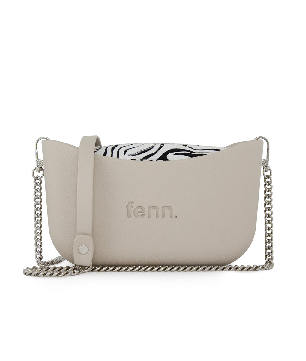 Classic Collection – Mushroom – Pattern Inner – Silver Zip – Mushroom/Silver Chain