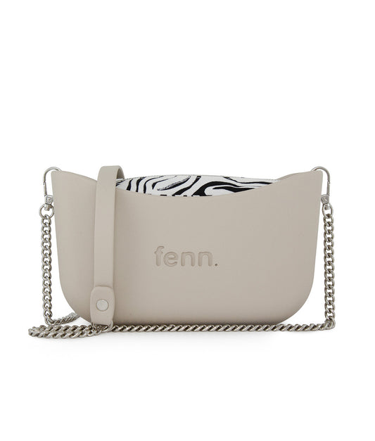 Classic Collection – Mushroom – Pattern Inner – Silver Zip – Mushroom/Silver Chain
