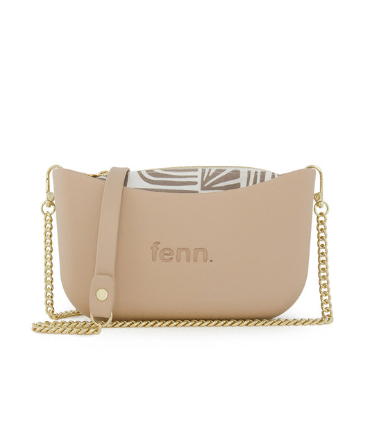 Classic Collection – Sand – Pattern Inner – Gold Zip – Sand/Gold Chain