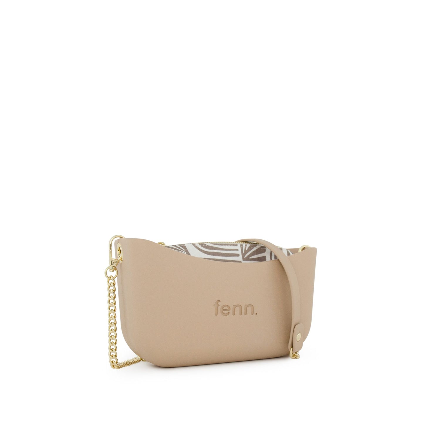 Classic Collection – Sand – Pattern Inner – Gold Zip – Sand/Gold Chain