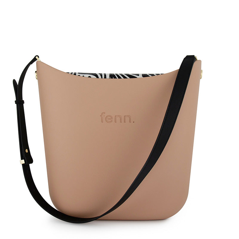 Elegant Fenn – Mocha – Pattern Inner – Gold Zip – Black Handle