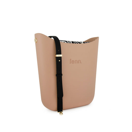 Elegant Fenn – Mocha – Pattern Inner – Gold Zip – Black Handle