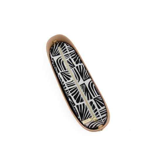 Elegant Fenn – Mocha – Pattern Inner – Gold Zip – Black Handle